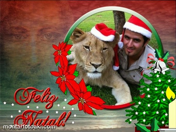 montagem com fotos de natal